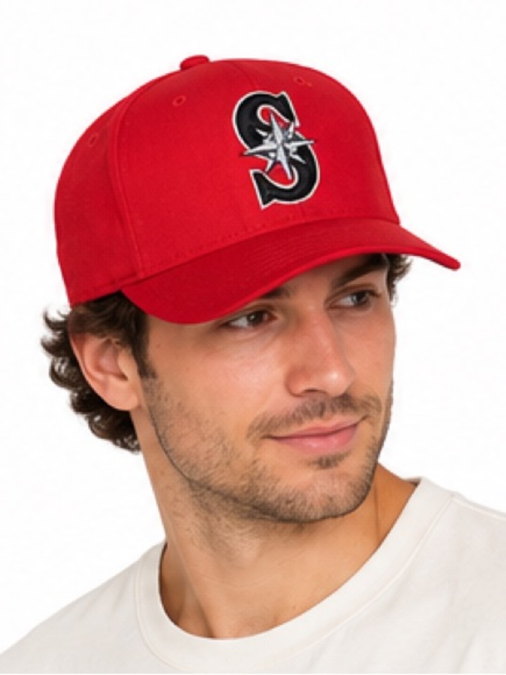 Seattle Mariners New Era 59FIFTY Fitted Hat Size 7 Red MLB Baseball Cap